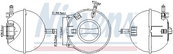Vase d'expansion, liquide de refroidissement (Réservoir liquide de refroidissement) NISSENS ref. 996200