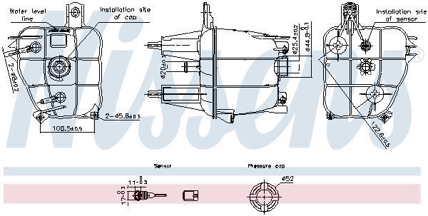 Vase d'expansion, liquide de refroidissement (Réservoir liquide de refroidissement) NISSENS ref. 996241