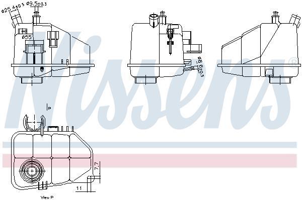 Vase d'expansion, liquide de refroidissement (Réservoir liquide de refroidissement) NISSENS ref. 996264