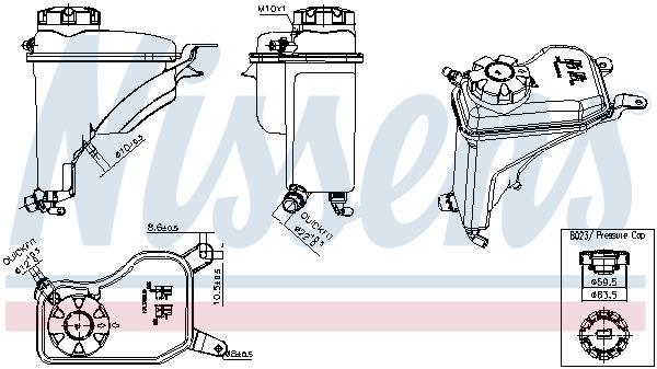 Vase d'expansion, liquide de refroidissement (Réservoir liquide de refroidissement) NISSENS ref. 996268
