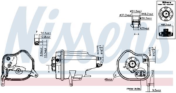 Vase d'expansion, liquide de refroidissement (Réservoir liquide de refroidissement) NISSENS ref. 996269