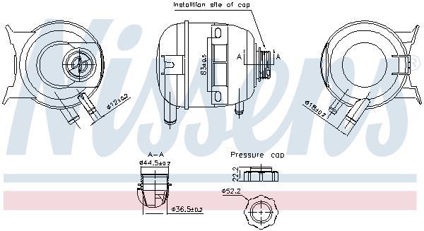 Vase d'expansion, liquide de refroidissement (Réservoir liquide de refroidissement) NISSENS ref. 996293