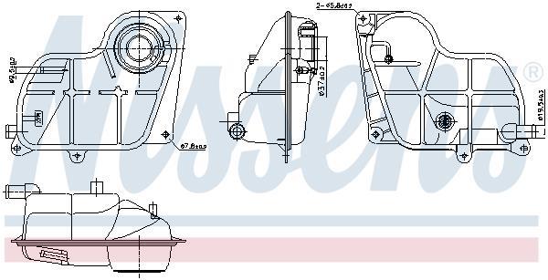 Vase d'expansion, liquide de refroidissement (Réservoir liquide de refroidissement) NISSENS ref. 996299