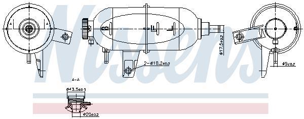 Vase d'expansion, liquide de refroidissement (Réservoir liquide de refroidissement) NISSENS ref. 996331