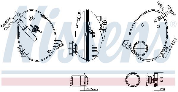 Vase d'expansion, liquide de refroidissement (Réservoir liquide de refroidissement) NISSENS ref. 996409