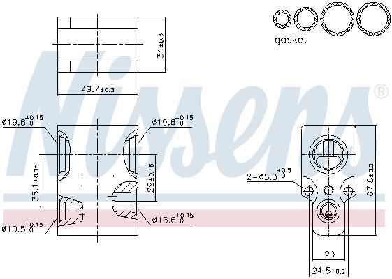 Válvula de expansión, aire acondicionado NISSENS ref. 999346