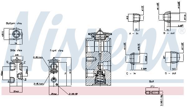 Válvula de expansión, aire acondicionado NISSENS ref. 999460