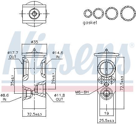 Válvula de expansão NISSENS 999472