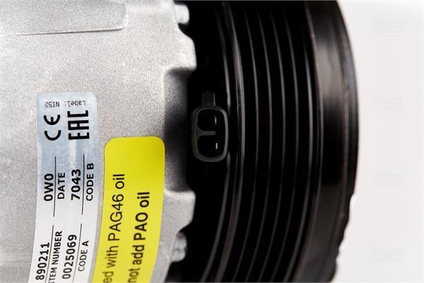Compresor, aire acondicionado NISSENS ref. 890211