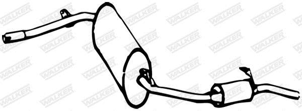 Panela de escape traseira WALKER 01260