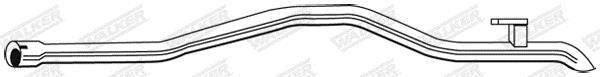 Tuyau d'échappement (Tuyau d'échappement) WALKER ref. 02772