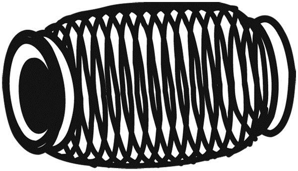 Tube ondulé, système d'échappement WALKER 07192
