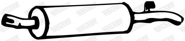 Silencieux arrière (Pot d'échappement) WALKER 07868