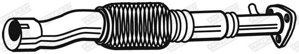 Tuyau d'échappement (Tuyau d'échappement) WALKER 10476