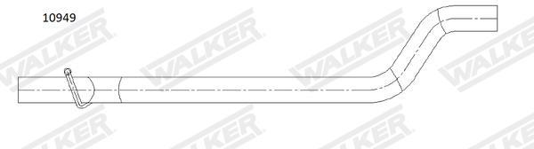 Tuyau d'échappement (Tuyau d'échappement) WALKER 10949