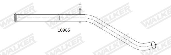 Tuyau d'échappement (Tuyau d'échappement) WALKER 10965