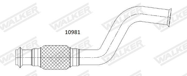 Tuyau d'échappement (Tuyau d'échappement) WALKER ref. 10981