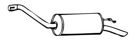 Silencieux arrière WALKER 13066