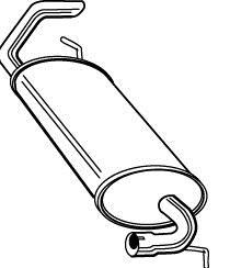 Silencieux arrière WALKER 22661