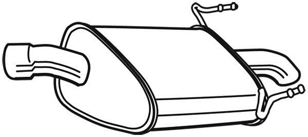 Silencieux arrière WALKER 23036