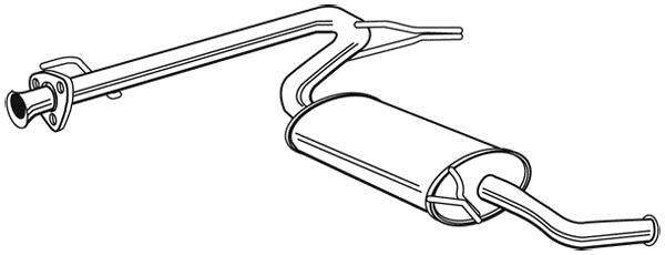 Silencieux arrière WALKER 23648