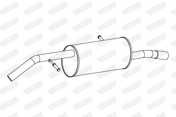 Silenciador trasero WALKER 24262