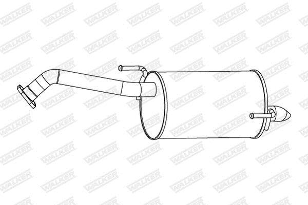Silenciador trasero WALKER 24296