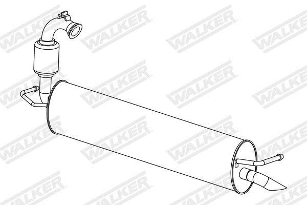 Silencieux arrière (Pot d'échappement) WALKER ref. 24305