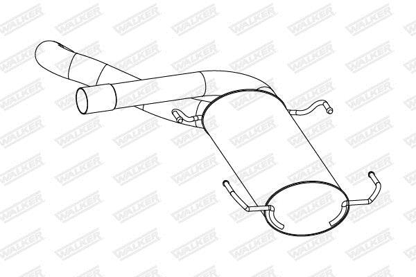 Panela de escape traseira WALKER ref. 24307