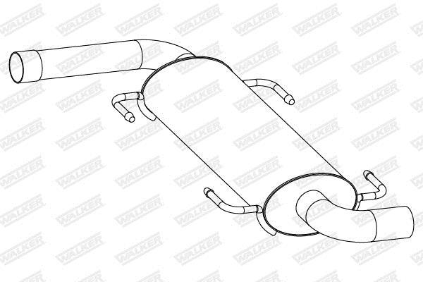 Silenciador trasero WALKER 24320