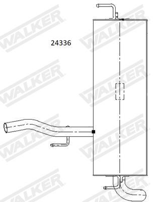 Silencieux arrière (Pot d'échappement) WALKER ref. 24336