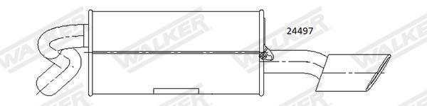 Panela de escape traseira WALKER 24497