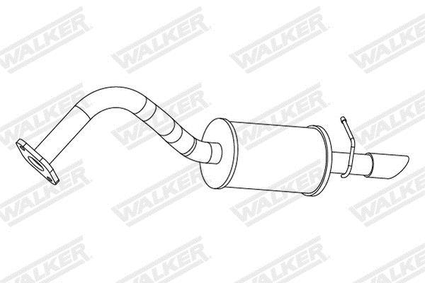 Silenciador trasero WALKER 24529