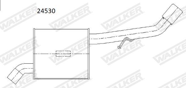 Panela de escape traseira WALKER 24530