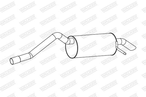 Panela de escape traseira WALKER ref. 25228