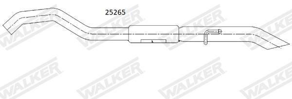 Silencieux arrière (Pot d'échappement) WALKER 25265