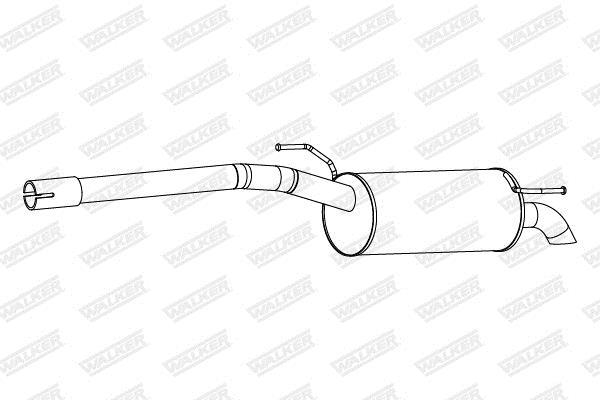 Panela de escape traseira WALKER ref. 25299