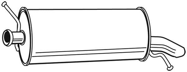 Silencieux arrière WALKER 72184