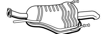 Silencieux arrière WALKER 72377