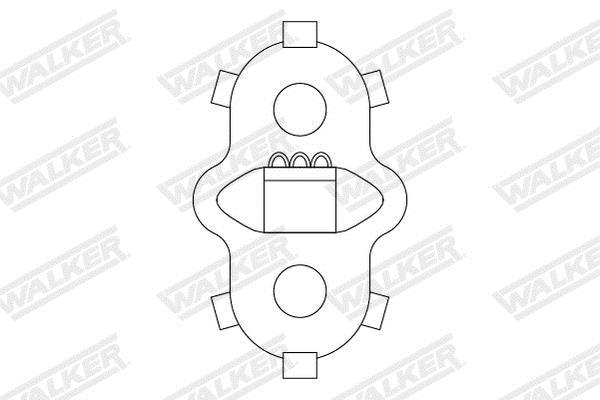 Bandes de caoutchouc, échappement WALKER ref. 82786