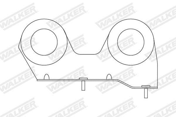 Silentbloc de suspension d'échappement WALKER ref. 82959