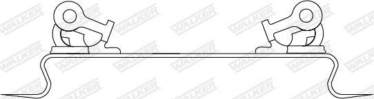 Silentbloc de suspension d'échappement WALKER ref. 83521
