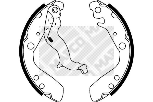 Juego de 4 zapatas de frenos MAPCO ref. 8524