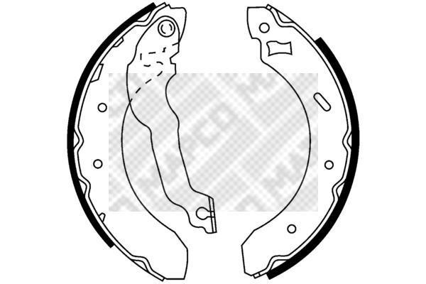 Juego de 4 zapatas de frenos MAPCO ref. 8830
