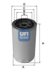 Filtre à huile UFI Filters ref. 23.593.00