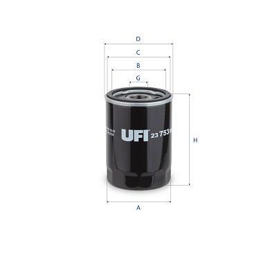 Filtro hidráulico, transmisión automática UFI Filters ref. 23.753.00