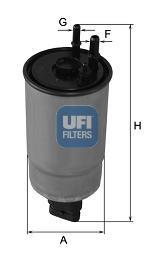 Filtre à carburant (Filtre à gasoil) UFI Filters ref. 24.110.00