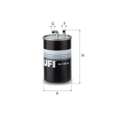 Filtre à carburant (Filtre à gasoil) UFI Filters 24.126.00