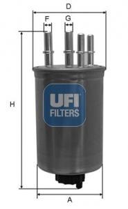 Filtre à carburant (Filtre à gasoil) UFI Filters ref. 24.130.00