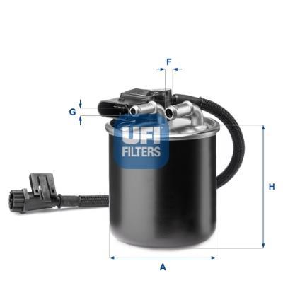 Filtre à carburant (Filtre à gasoil) UFI Filters 24.193.00